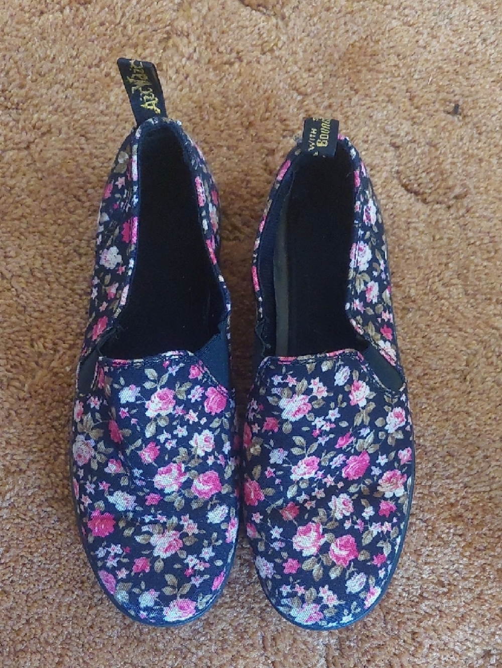 Dr. Martens Black Floral Slip-On Sneakers - Picture 4 of 7